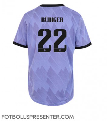 Real Madrid Antonio Rudiger #22 Borta Matchtröja Dam 2022-23 Kortärmad
